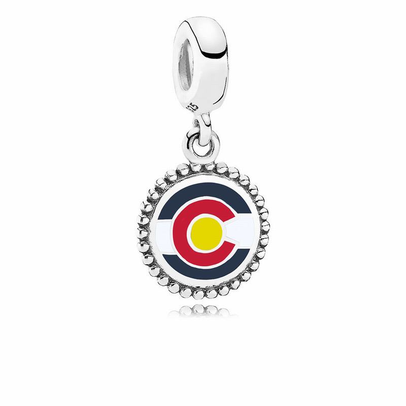 Pandora Colorado Flag Dangle Charm Silver Egypt DS3286740
